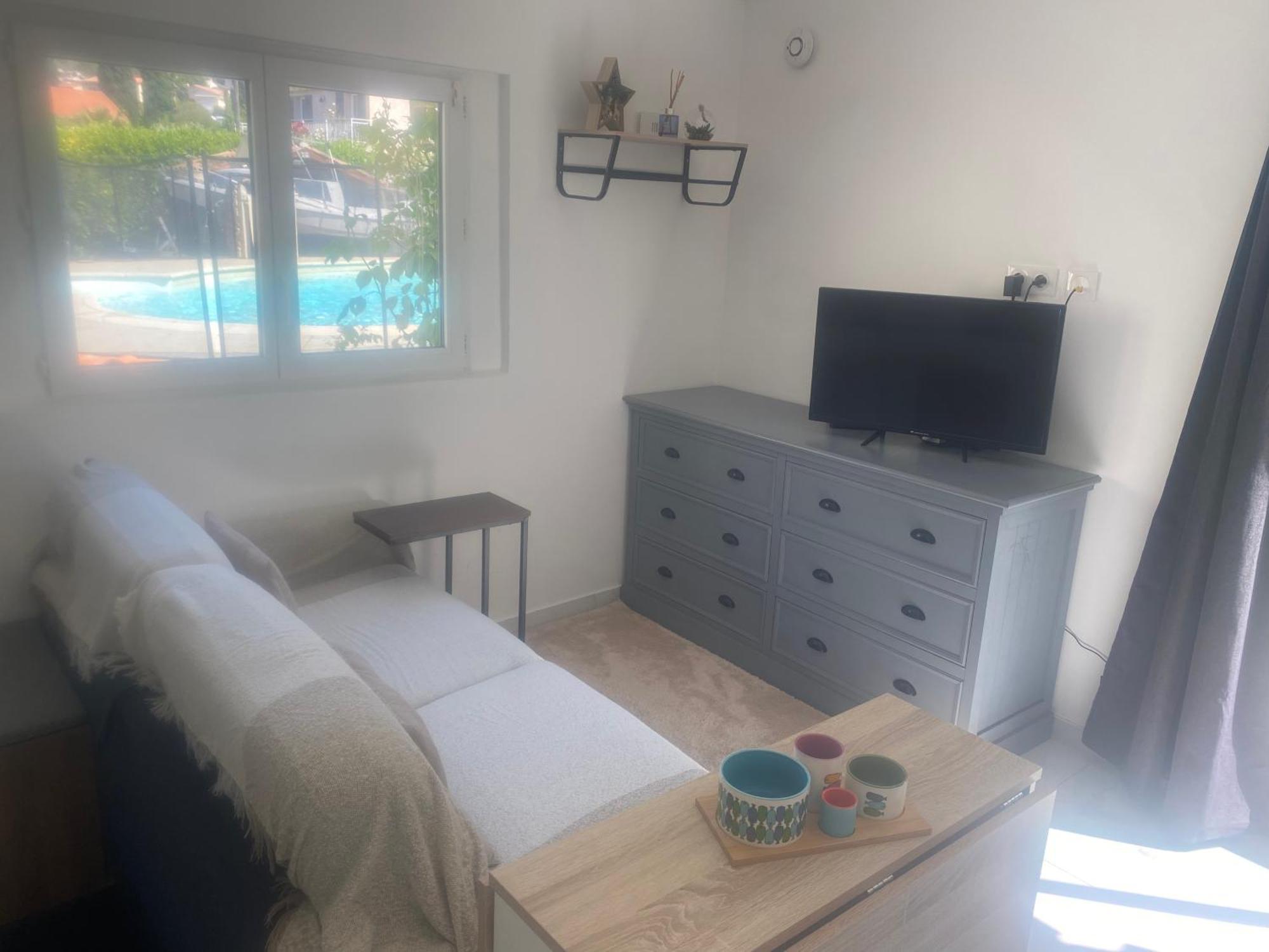 Studio climatisé avec piscine et jardin Villeneuve-Loubet Esterno foto