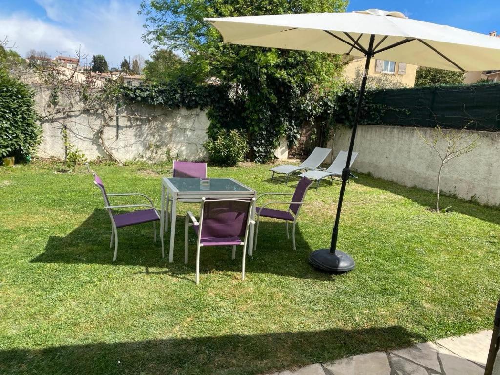Studio climatisé avec piscine et jardin Villeneuve-Loubet Esterno foto